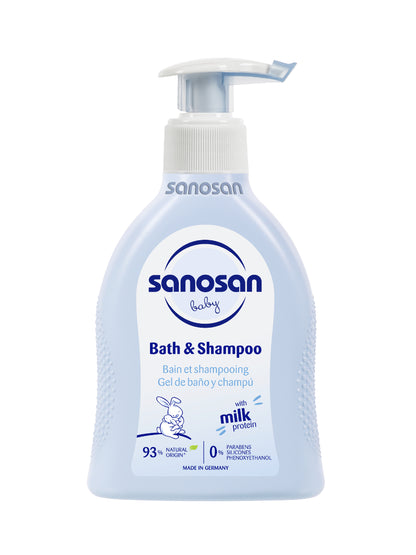 Sanosan Baby Bath and Shampoo, 200 ml