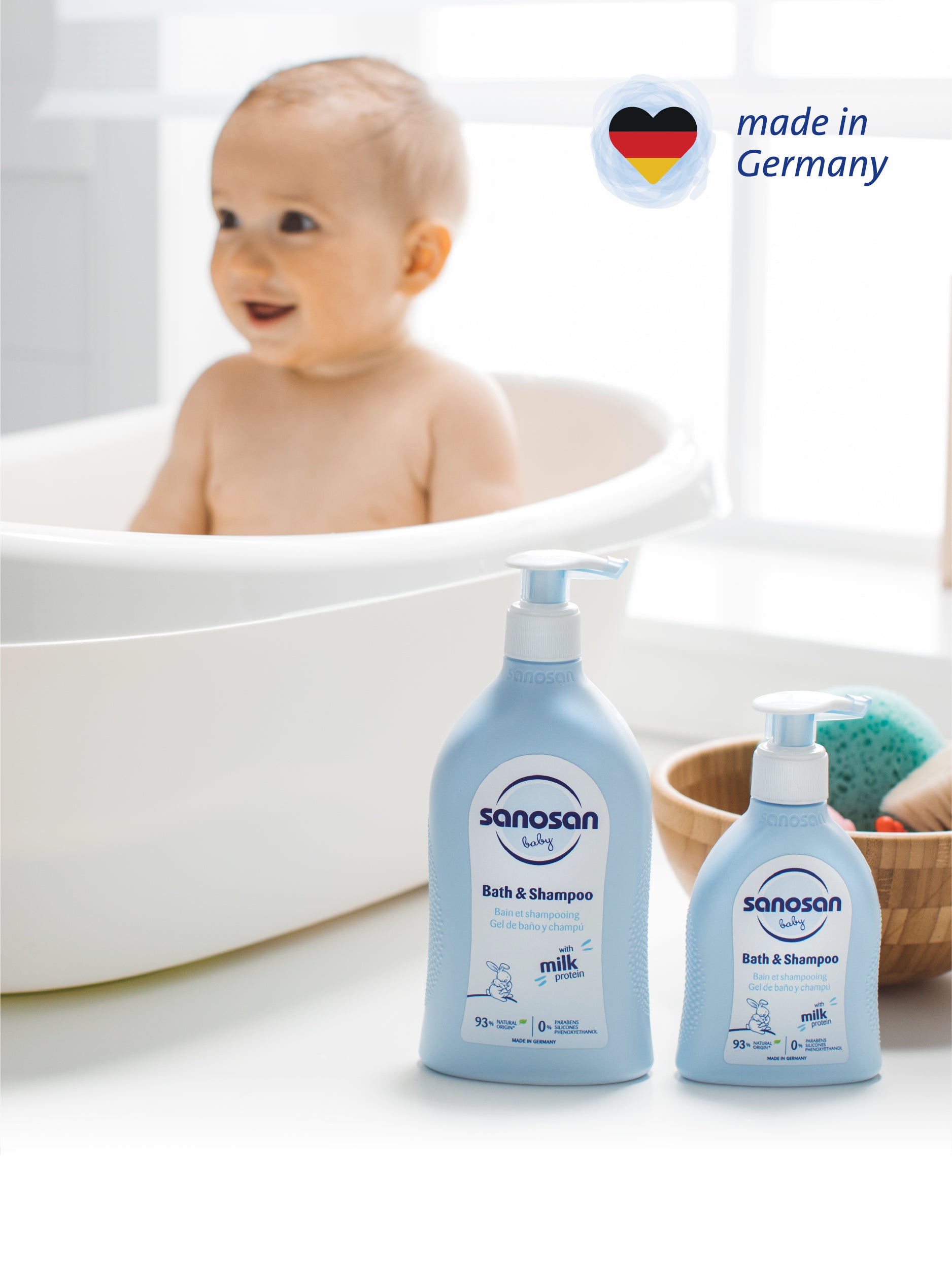 Sanosan Baby Bath and Shampoo, 500 ml