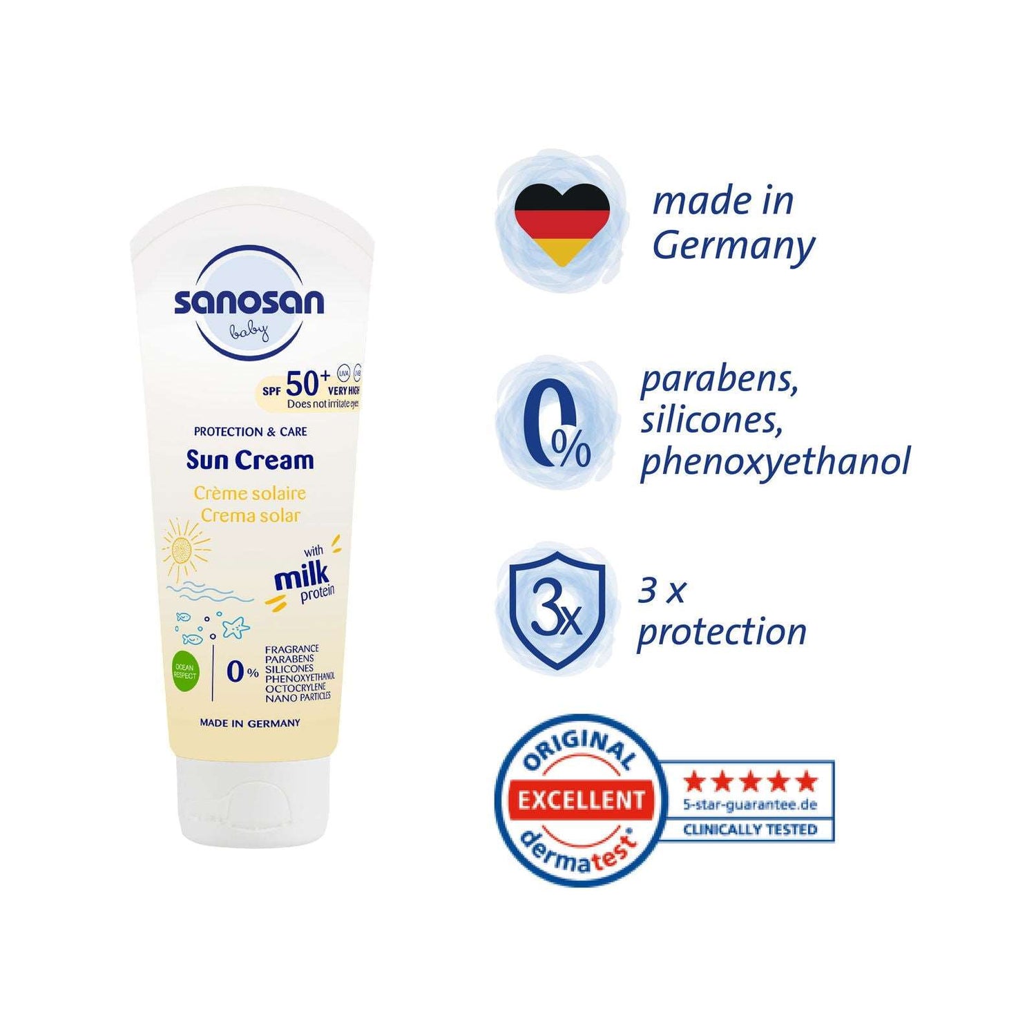 Sanosan Baby Sun Cream SPF 50+, 75 ml - Sanosan Baby
